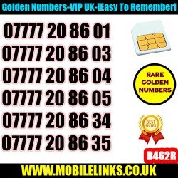 Golden Numbers VIP UK EE Network SIM Card – Easy to Remember Numbers- B462R